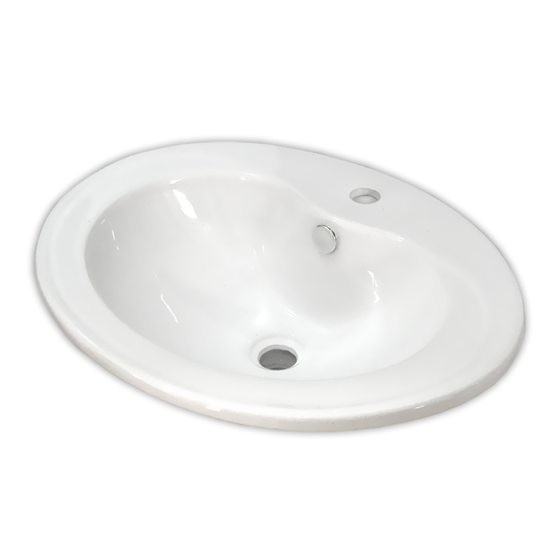 送料無料】白陶器米式楕円丸型オンカウンタートップ洗面器ボウル Ambest SL1599 – アムベスト水周り建材