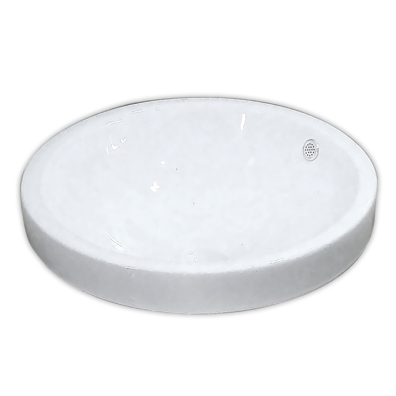 【送料無料】白陶器米式円丸型オンカウンター埋め込み洗面器ボウル Ambest SL7106